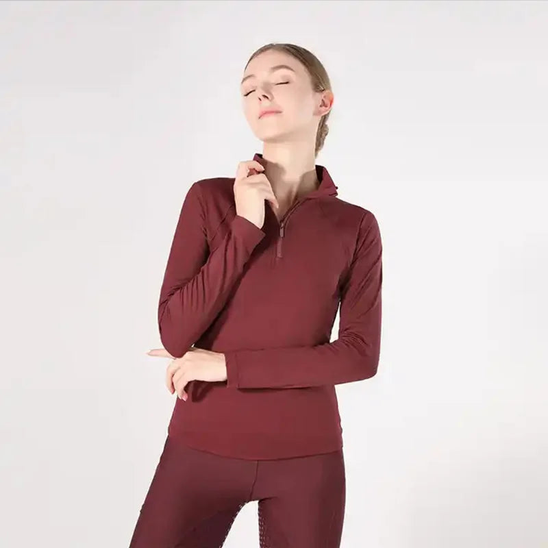 Lily Funktionströja Halfzip Rosa
