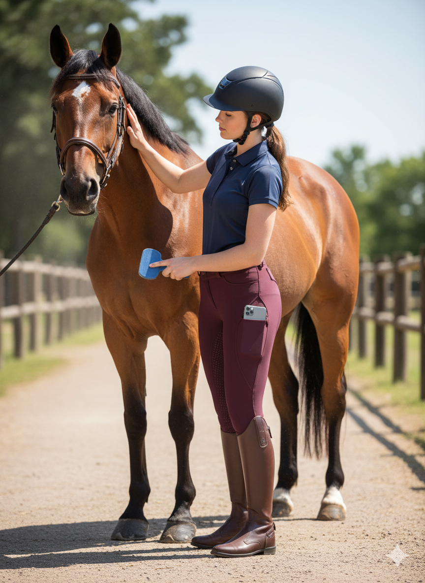 Laura Breeches Wine Red