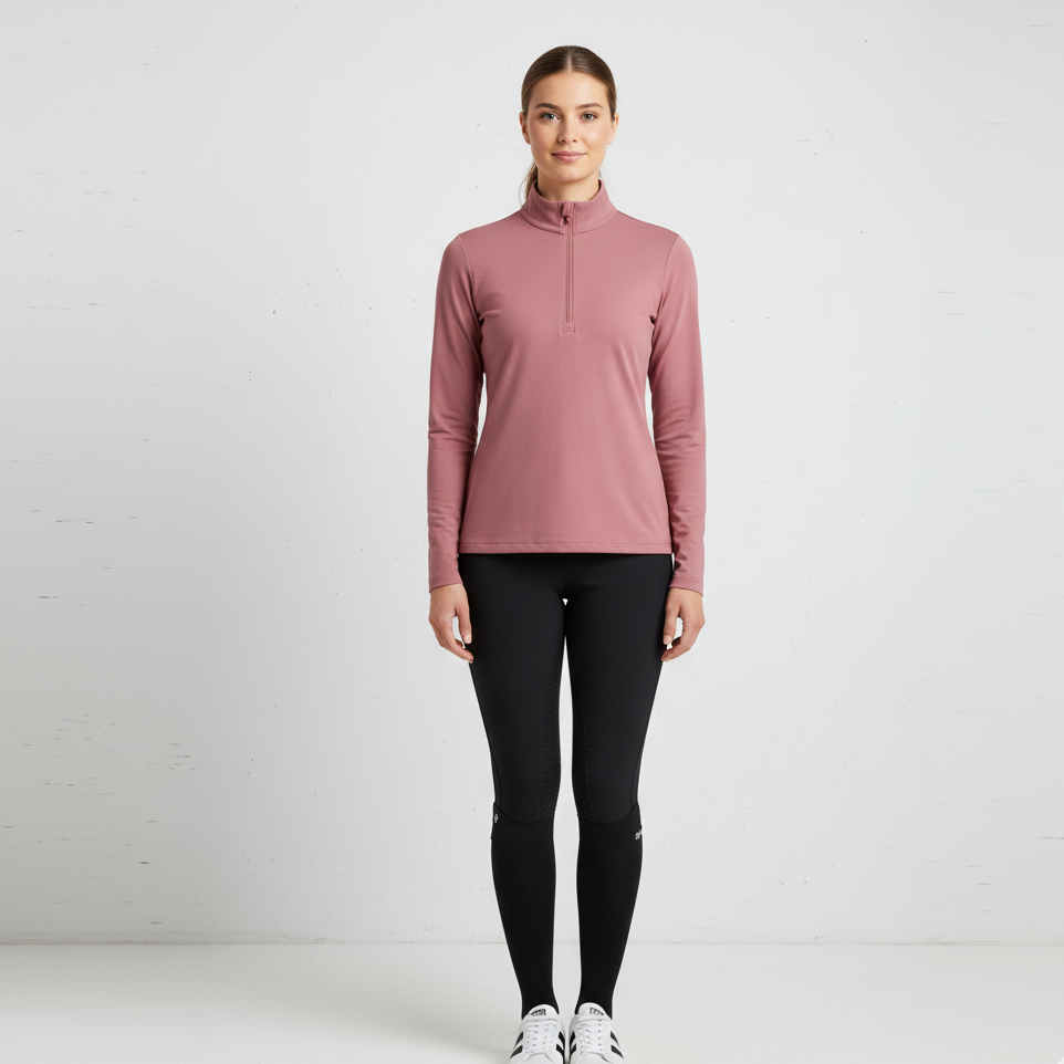 Lily Functional Shirt Halfzip Pink