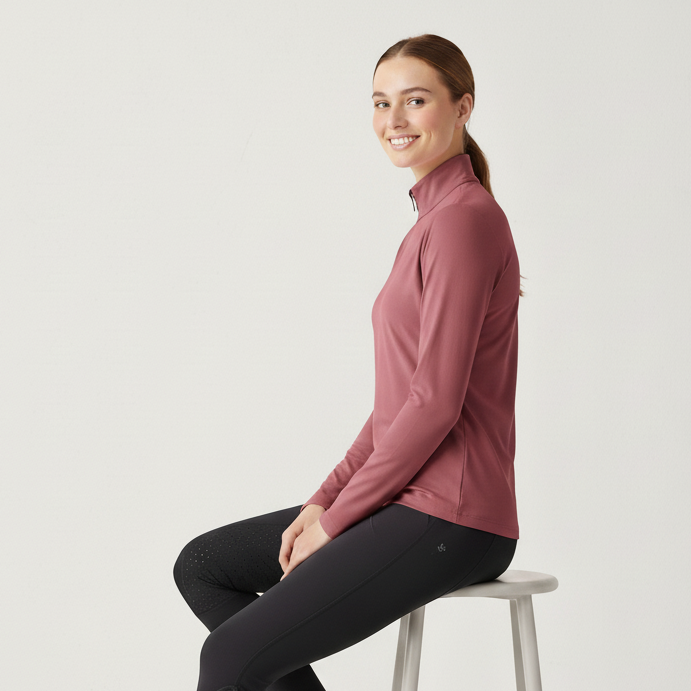 Lily Functional Shirt Halfzip Pink