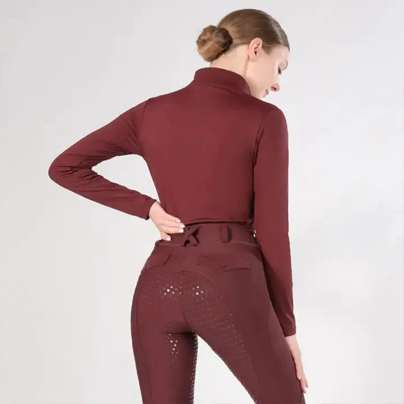 Lily Funktionströja Halfzip Rosa