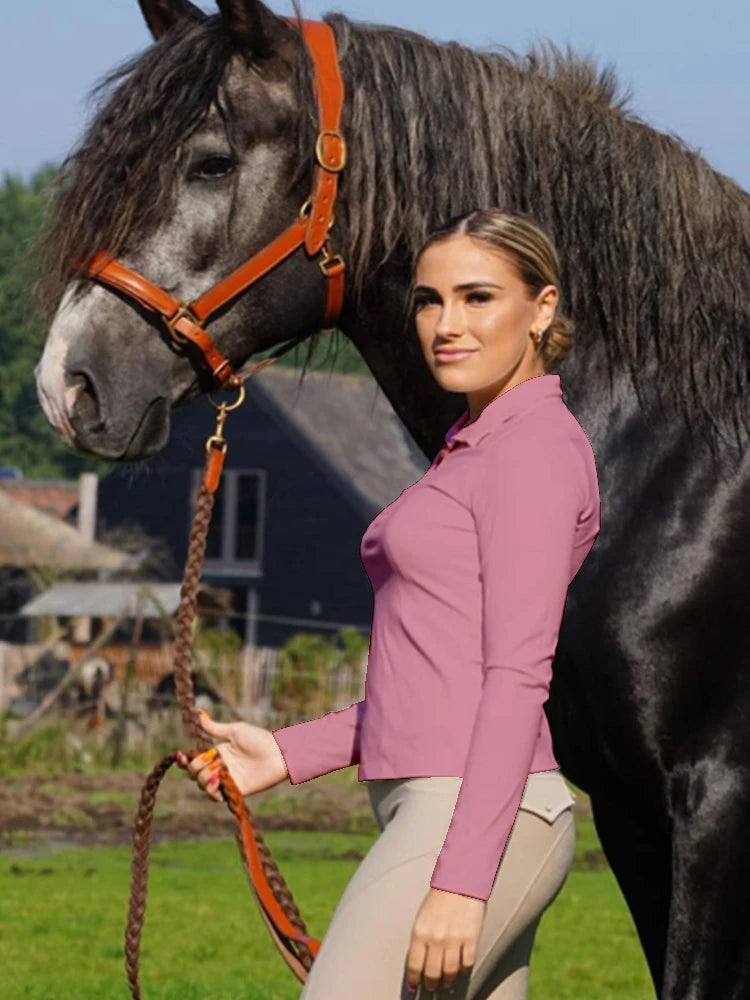 Lily Funktionströja Halfzip Rosa